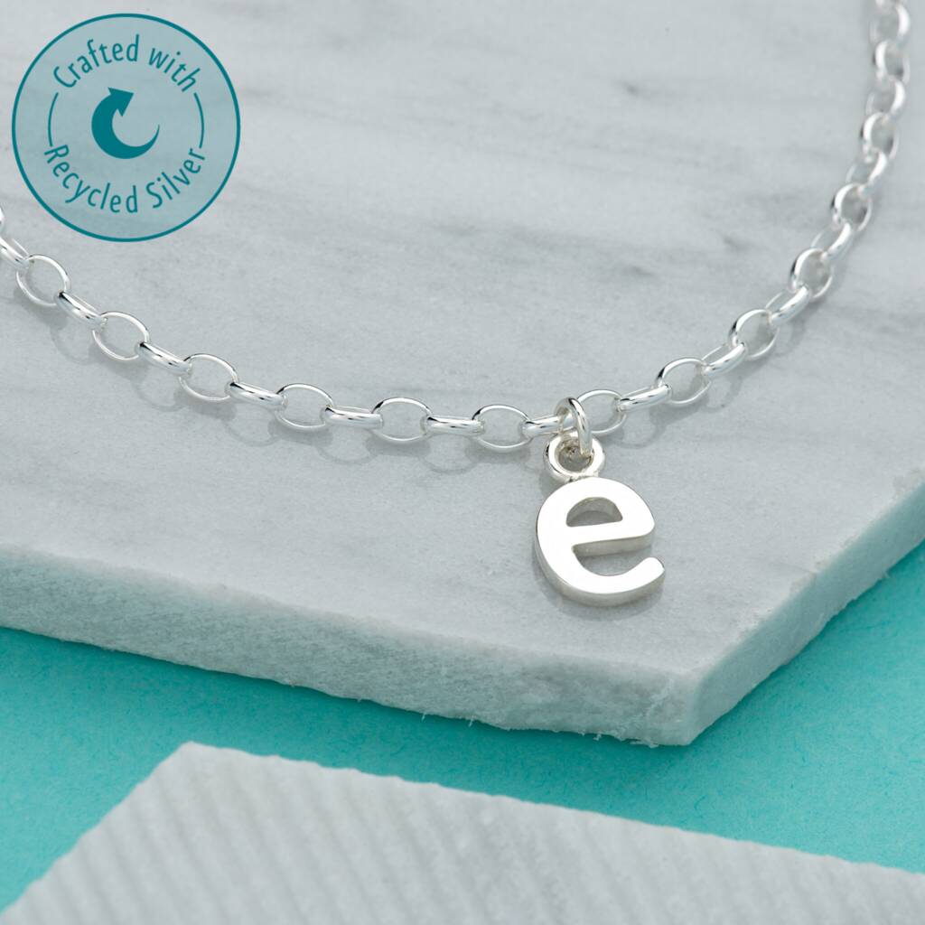Personalised Sterling Silver Initial Charm Bracelet By Lily Charmed