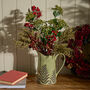 Personalised Fern Green Ceramic Pitcher Vase, thumbnail 1 of 8