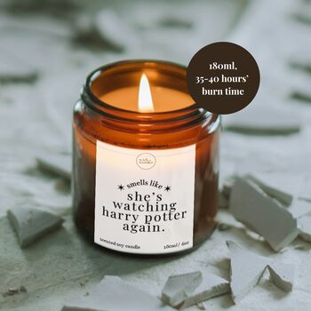 Watching Harry Potter Again Candle Gift, Harry Potter Decor, 2 of 12