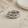 Personalised Men’s Sterling Silver Twisted Braid Spinner Ring – 8mm, thumbnail 5 of 10