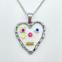 Handmade Cute Heart Face Character Necklace Silver Or Gold Non Tarnish, thumbnail 1 of 10