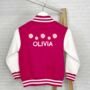 Kids Personalised Daisy Varsity Jacket, thumbnail 1 of 5