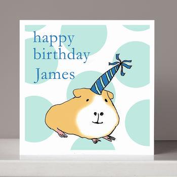 Personalised Guinea Pig Girl Or Boy's Birthday Card, 2 of 3