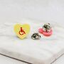 Disability Symbol Heart Pin Badge, thumbnail 1 of 10