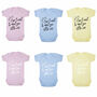Can't Wait To Meet You New Baby Babygrow, thumbnail 3 of 4