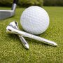 Personalised Silver Plated Golf Tees, thumbnail 1 of 3