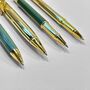 Green And Gold Metal Four Piece Pen Gift Set, thumbnail 6 of 8