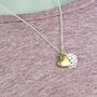 Gilded Love Gold Heart And Sterling Silver Necklace, thumbnail 1 of 3