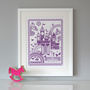 Personalised New Baby Princess Castle Print, thumbnail 2 of 6