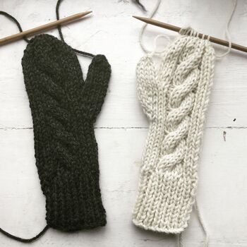 Melrose Mittens Knitting Kit, 3 of 6