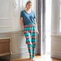 Women's 'Acorn Squash' Check Brushed Cotton Pyjama Trousers, thumbnail 1 of 4