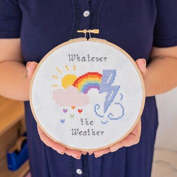 'Whatever The Weather' Cross Stitch Kit, 7 of 7