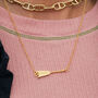 Gold Plated Arrow Pendant, thumbnail 2 of 2