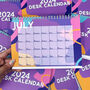 2024 Colourful Patterned A5 Desk Calendar, thumbnail 8 of 12