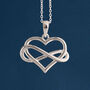 Sterling Silver Open Infinity Heart Necklace, thumbnail 2 of 10