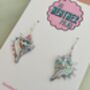 Conch Shell Glitter Earrings / Beach Lover Gift / Coastal Statement Jewellery / Ocean Inspired Accessories, thumbnail 3 of 5