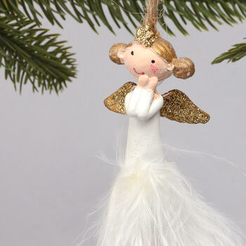 G Decor Set Of Two Adorable Angel Christmas Decorations, 2 of 3