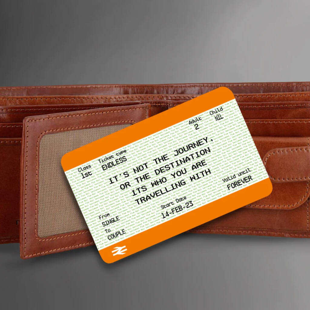 Personalised Train Ticket Wallet Card, 1 of 3