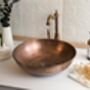 Hammered Solid Copper Vessel And Drop In Sink, Artisan Kitchen And Bathroom Basin, thumbnail 7 of 7