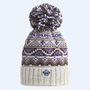 Heather Fairisle Knit Reflective Superbobble Hat, thumbnail 2 of 4