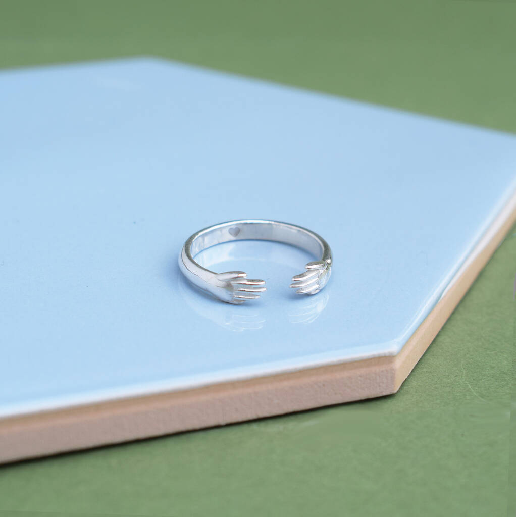 Bague Argent Sterling 925 Femme Hand Rings Hug Rings For Women