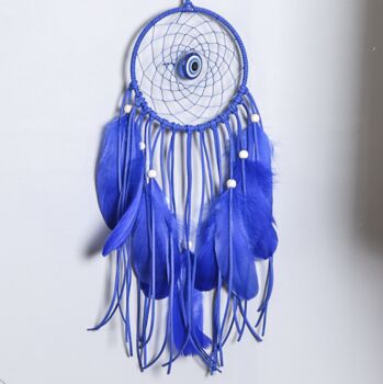 Blue Turkish Eye Charm Dream Catcher Bedroom Decor, 3 of 6