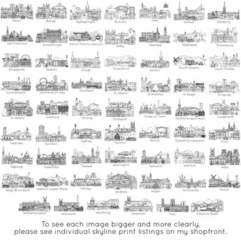 Personalised Graduation Skyline Art Print Unframed, 9 of 10
