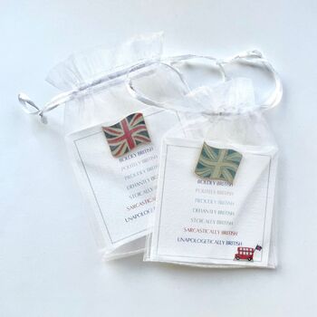 UK Flag Enamel Pin, Gift For Her, English Flag Patriotic Pin, 9 of 12