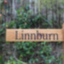 Directional Engraved Oak House Sign Post| Personalised, thumbnail 4 of 7