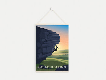 Go Bouldering Travel Poster Art Print, 6 of 8