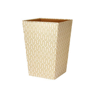 Recycled Tropical Leaf And Geometric Waste Paper Bin, 4 of 5