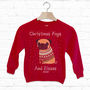Pugs And Kisses Kids Christmas Sweatshirt, thumbnail 4 of 5