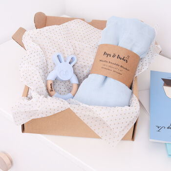New Baby Teether And Muslin Swaddle Gift Set, 4 of 10