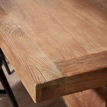 Reclaimed Elm Refectory Dining Table, 4 of 7