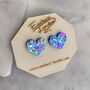 Colour Pop Confetti Heart Stud Earrings, thumbnail 6 of 8