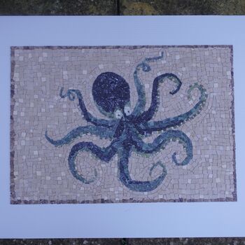 Black And Green Octopus Marble Mosaic, 7 of 7