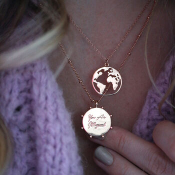 World Map Coin Necklace, 3 of 10