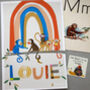 Rainbow With Monkeys Personalised Name Print, thumbnail 10 of 12