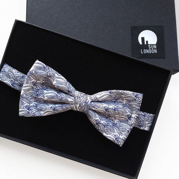 Umi Japanese Wave Bow Tie, 2 of 3