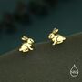 Sterling Silver Rabbit Stud Earrings, thumbnail 3 of 12
