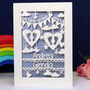 Personalised Twins Papercut Card, thumbnail 6 of 6