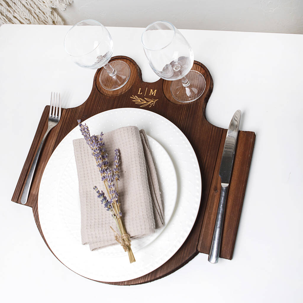 Luxury Personalised Wooden Placemats By Natural Gift Store
