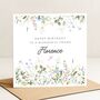 Wildflower Birthday Card Personalised For Friend, thumbnail 3 of 7