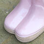 Personalised Pink Welly Boots Garden Planter, thumbnail 7 of 11
