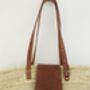 French Market Basket Bag Long Tan Leather Handles, thumbnail 5 of 7