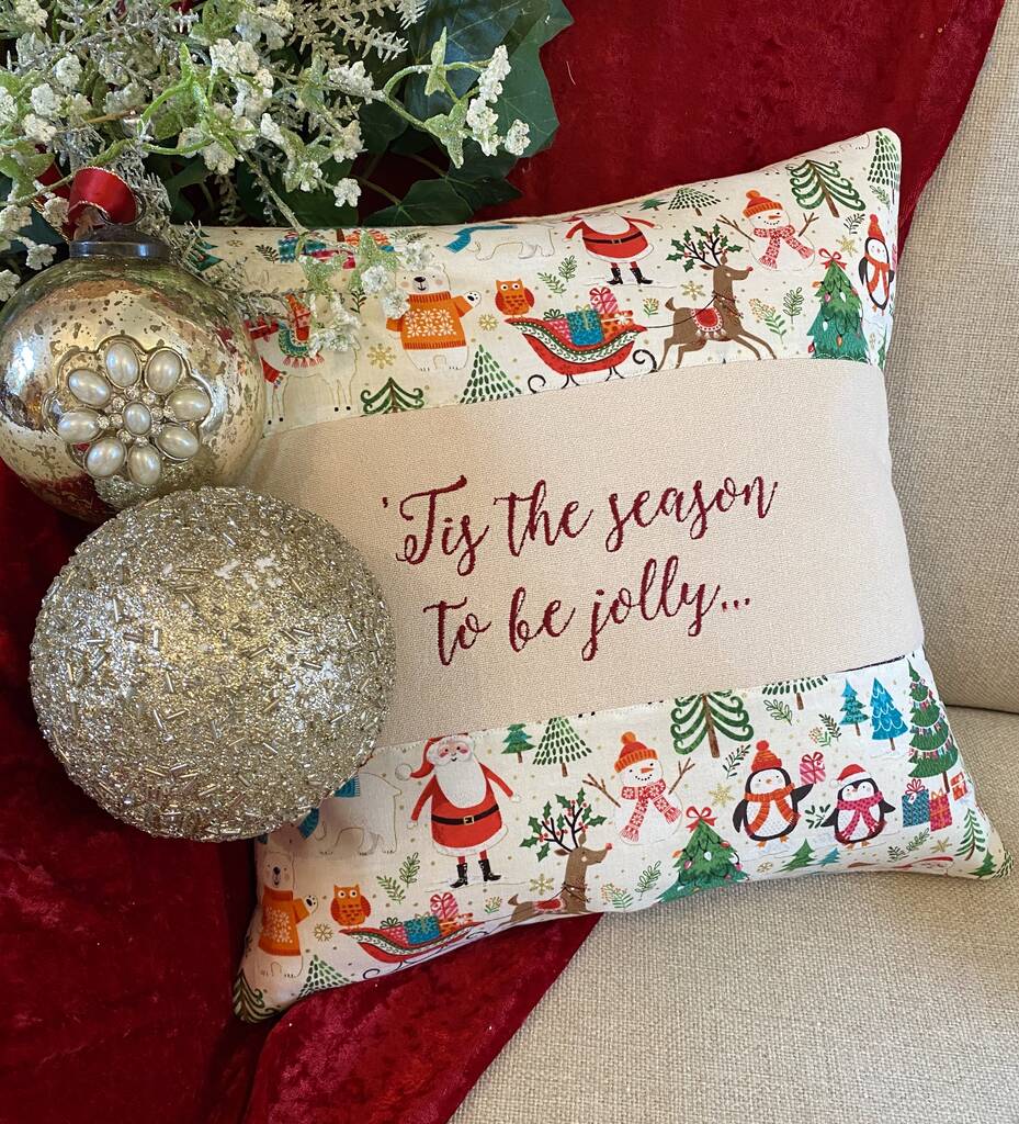 Christmas Fun Cushion By Tuppenny House Designs