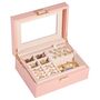 Jewellery Box Organiser Storage Case With Mirror, thumbnail 6 of 8