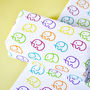 Childrens Elephant Wrapping Paper Set, thumbnail 3 of 9