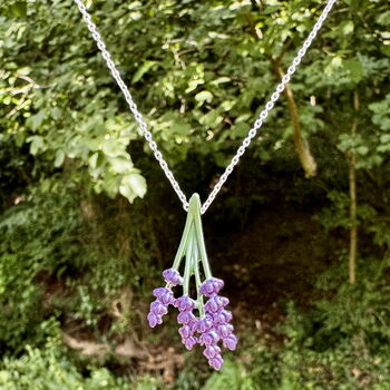 Lavender Purple Flower Necklace, 2 of 6