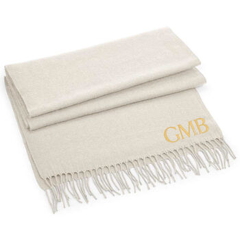 Classic Woven Scarf With Personalised Embroidered Initials, 8 of 11